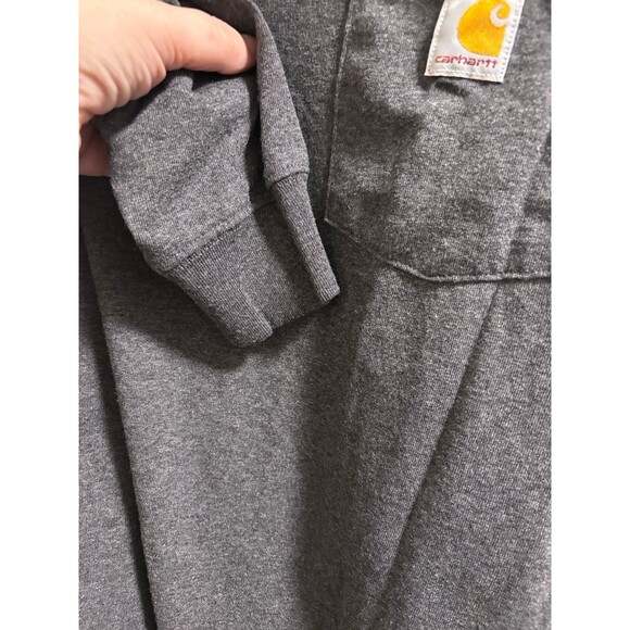 Carhartt Men’s oversized loose fit grey long sleeve T shirt EUC Large - Picture 3 of 10